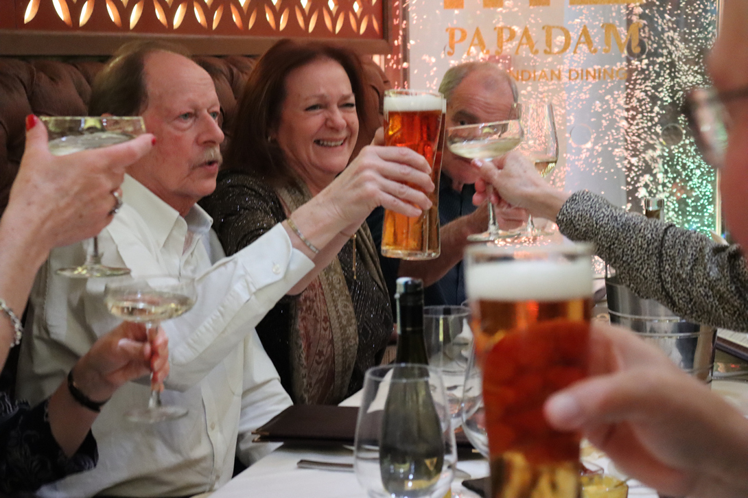 Customers Toasting a Drink